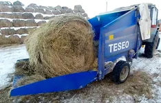Измельчитель рулонов TESEO с фрезой, фракция 7-12 см, сено/солома/сенаж/кукуруза